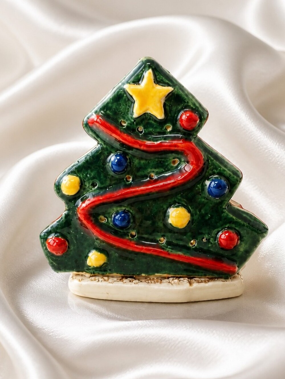 Vintage Christmas Tree Votive Candle Holder